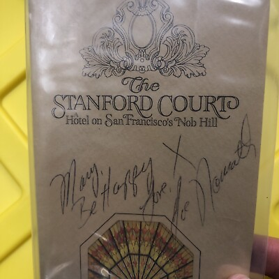 #ad Oj Simpson And Joe Namath Autograph On Stanford Court Brochure 80s $99.99