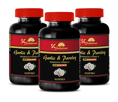 #ad blood pressure natural relief GARLIC amp; PARSLEY 600MG 3B garlic vitamins hear $53.76