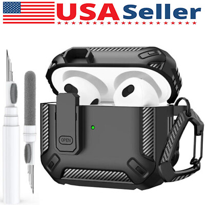 #ad Protective Case For Apple AirPods 1 2 3 Pro Cover Keychain Clip Shockproof New $7.88