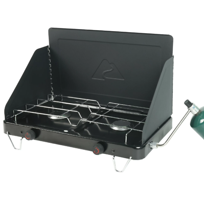 Stove Propane 2 Burner Camping Gas Portable Outdoor Camp Hiking Stainless Steel $23.39