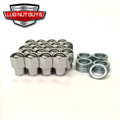 #ad 20 Lug Nuts 1 2 20 Chrome Mag Wheel Nut .55quot; Medium Shank with Stainless Washers $30.97