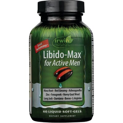 #ad Irwin Naturals Libido Max for Active Men 60 Sgels $23.09