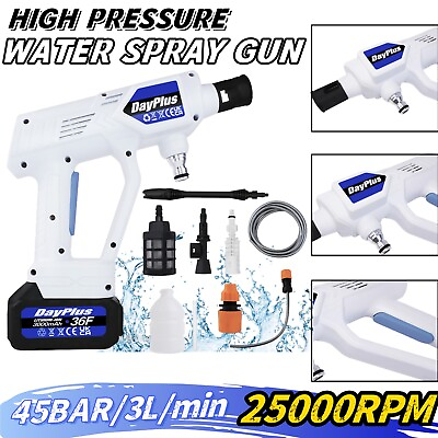 #ad Portable Cordless Electric High Pressure Water Spray Car Gun Washer Cleaner Yard $39.99