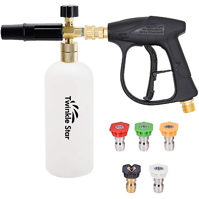 #ad Twinkle Star Pressure Washer Gun Snow Foam Lance with 1 4 Inch Quick Connect... $37.90