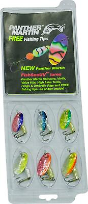 #ad Panther Martin PMHD6 6 Pack Holographic Deluxe Spinner Kit $18.99