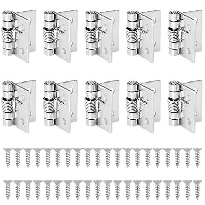 #ad 10PCS 1 inch Spring Loaded Hinges Small Spring Iron Hinges Stainless Steel Sp $11.33