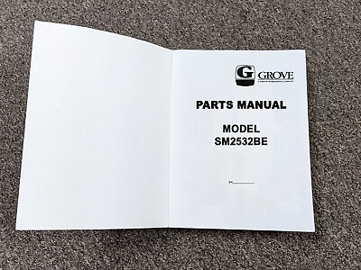 #ad Grove Lift SM2532BE Parts Catalog Manual $279.30