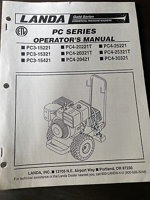 #ad Landa PC Operators Manual Portable Water Pressure Washers book Parts service $39.99