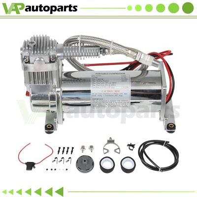 #ad Air Compressor For Train Horns Air Pressure Supply Kit Silver With 1 4quot; NPT 12V $129.96