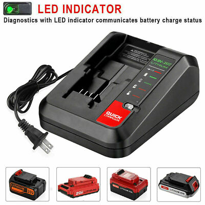 20V MAX Fast charger for Porter Cable and Blackamp;Decker 20 Volt Lithium Battery $13.59
