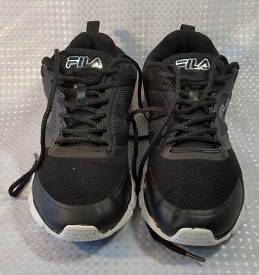#ad Fila Mens Black Mesh Sneakers Shoes Size 10 RN91175 Foam on Bottom $24.99