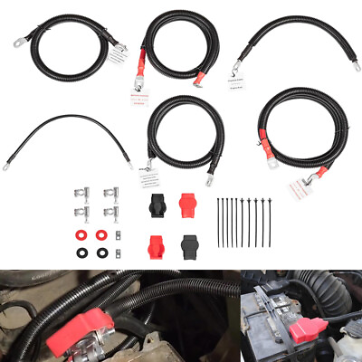#ad 6.0L Powerstroke Battery Cables Kit 4437 90 For Ford 2003 2007 F250 F350 F450 $298.90