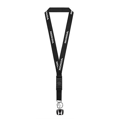 #ad Honda Black Nylon Lanyard with H Logo Key Charm Key Chain Accord Pilot CR V $19.99