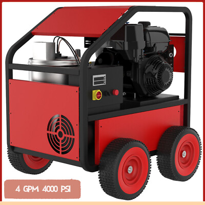 #ad #ad Hot Water Gas Oil Fired Pressure Washer Electric Start Commercial 4 GPM 4000 PSI $4439.99