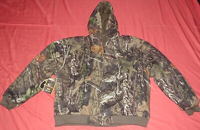 #ad NEW = MOSSY OAK = Bomber Jacket With Hood HOODY Insulated Camo Hunting = 3XL $27.54