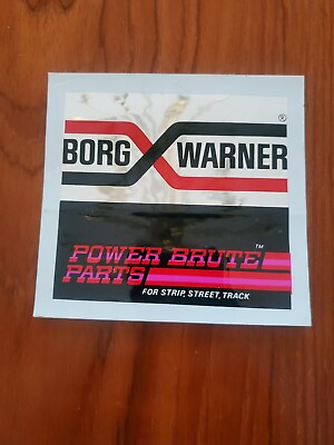 #ad Borg Warner Power Brute Parts 1960#x27;s Decal NOS Drag Racing Super T 10 $4.75