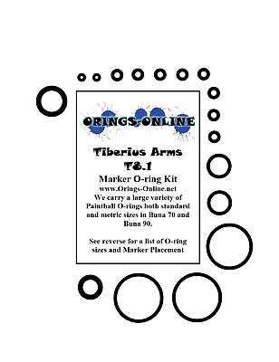#ad Tiberius Arms T8.1 Paintball Marker O ring Oring Kit x 2 rebuilds $11.95
