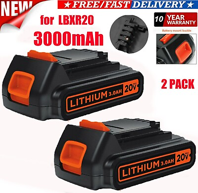2 Pack 20V Battery 3.0Ah for BlackDecker 20V Max Lithium Battery LBXR20 LB20 US $29.00