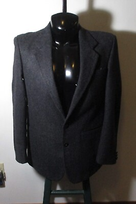 #ad Men#x27;s SIMPSON amp; REED Gray 100% Wool Elbow Patch Blazer Suit Jacket Size 40R $55.00
