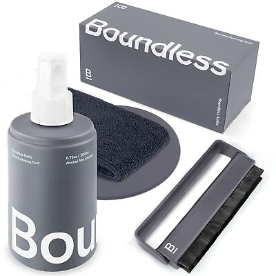 #ad Boundless Audio Vinyl Cleaning Kit Cleaner Brush Solution Cloth Label Protector $28.11