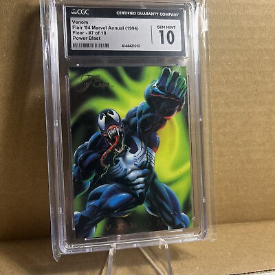 #ad CGC 10 Gem Mint Venom ‘94 Flair Marvel Annual Power Blast #7 of 18 $220.00