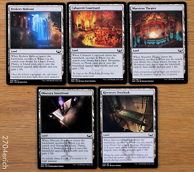 #ad #ad Set of 5 Tri Fetch Lands Streets of New Capenna *NM* Magic Gathering MTG $3.75