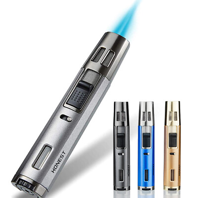 #ad Refillable Butane Torch Lighter Adjustable Pen Lighter Double Flame Lighter Jet $9.99