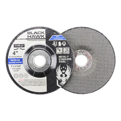 #ad 10 Pack 4quot; x 1 4quot; x 5 8quot; Metal Grinding Wheels T27 Discs for Angle Grinders $22.99