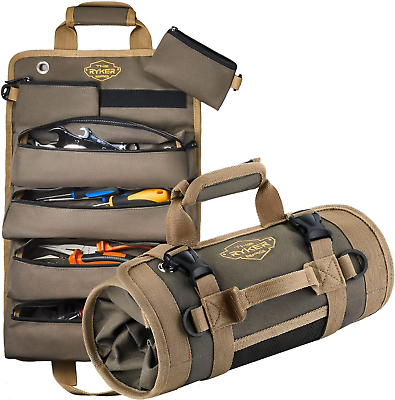 #ad Tool Organizers Small Tool Bag W Detachable Pouches Heavy Duty Roll up Tool B $67.75