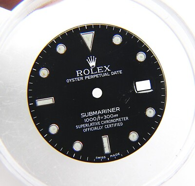 #ad Genuine Rolex Submariner 16610 16800 168000 Glossy Black Watch Dial SWISS MADE $450.00