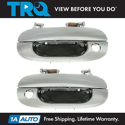 #ad TRQ Outer Outside Exterior Door Handle Chrome Pair for Dodge Ram Pickup Truck $59.95