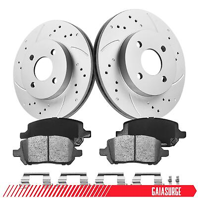 #ad Front Disc Rotor Ceramic Brake Pads for 03 10 Chevy Cobalt Saturn Ion Pontiac G5 $65.54