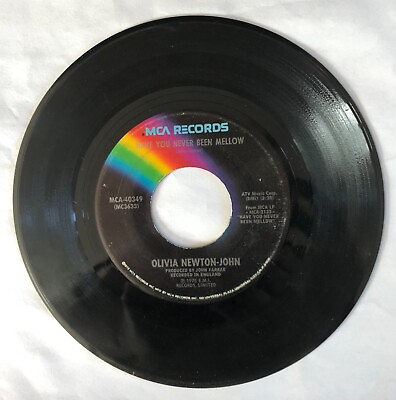 #ad #ad Olivia Newton John Water Under The Bridge Have You Never Been Mellow 45 Record $14.95