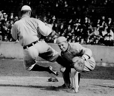 #ad CLOSEUP OF TY COBB SLIDING IN SPIKES HIGH 8x10 TIGERS GREAT $4.94