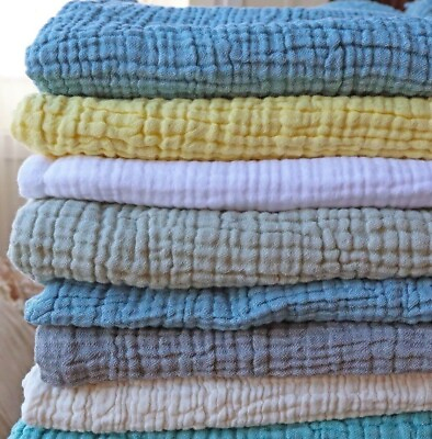 #ad Muslin Blanket Queen Cotton Bedspread Gauze Throw Oversize Large King Organic $120.00