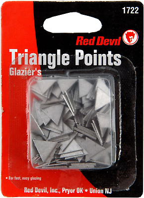 #ad Red Devil 1722 Glazing Triangle Points Red 150 Piece $16.10