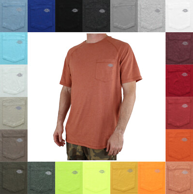 #ad Dickies Men#x27;s T Shirt Cooling Temp iQ Performance Raglan Short Sleeve Tee $14.99