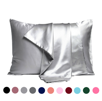 #ad Blowout sale 100% Mulberry Silk Pillowcase 19 Momme silk both sides Single $10.59