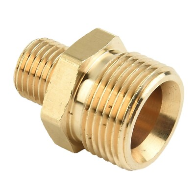 #ad Brass High Pressure Washer Connector M22 x1 5 AG x 14 Heavy Duty Design $7.78