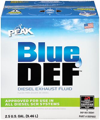 BlueDEF Diesel Exhaust Fluid Synthetic Urea amp; Deionized Water 2.5 Gallon Jug $36.70