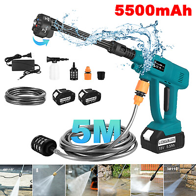 #ad 6 in 1 Cordless Electric High Pressure Washer Spray Water Gun Portable Cleaner $51.99