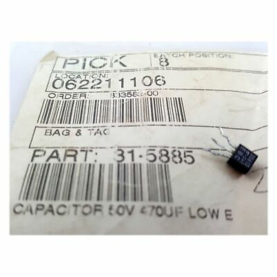 #ad VCR Replacement Part Capacitor 50v 470uf LOW E No. 81 5885 $19.99
