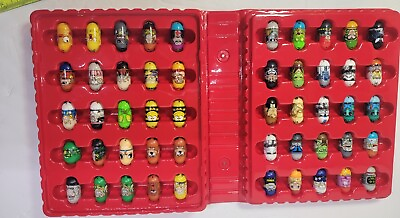 #ad Mighty Beanz Lot mixed of 50 Series 2 Red Carrying Case Star Wars Yoda Marvel $31.99