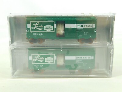 #ad N Scale Micro Trains MTL NSE 09 74 Linde Union Gasses Box Tank 2 Car Set SEALED $149.95