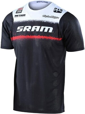 Troy Lee Designs Skyline Adult SS Jersey SRAM Roost White Black MTB BMX #ad $36.00