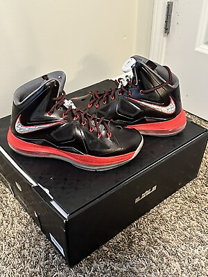 Nike Lebron 10 Pressure Size 8 598360 001 X Bred #ad #ad $89.00