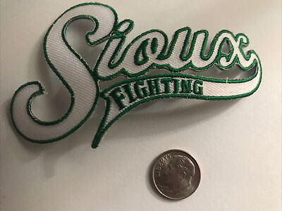 #ad Und University of North Dakota Fighting Sioux embroidered iron on patch 3.5”X 2” $6.69