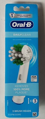#ad #ad Oral B Daily Clean Electric Toothbrush Replace Brush Heads 3 Pack Factory Seal $13.19