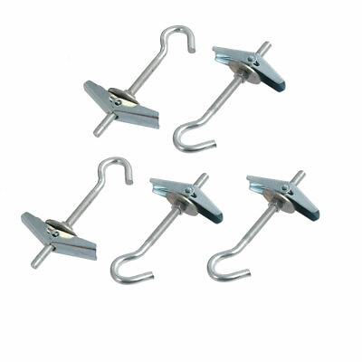 #ad #ad 5Pcs M5x90mm Carbong Steel Toggle Anchor Eye Screw Hook Washer Nut Assortment AU $16.51