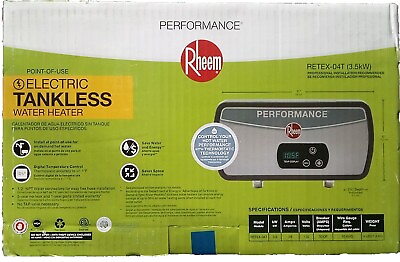 #ad New Rheem RETEX 04T Performance 3.5kw Indoor Electric Tankless Water Heater $155.00